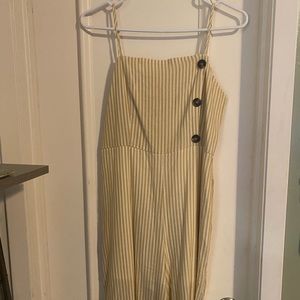 Yellow striped jumpsuit